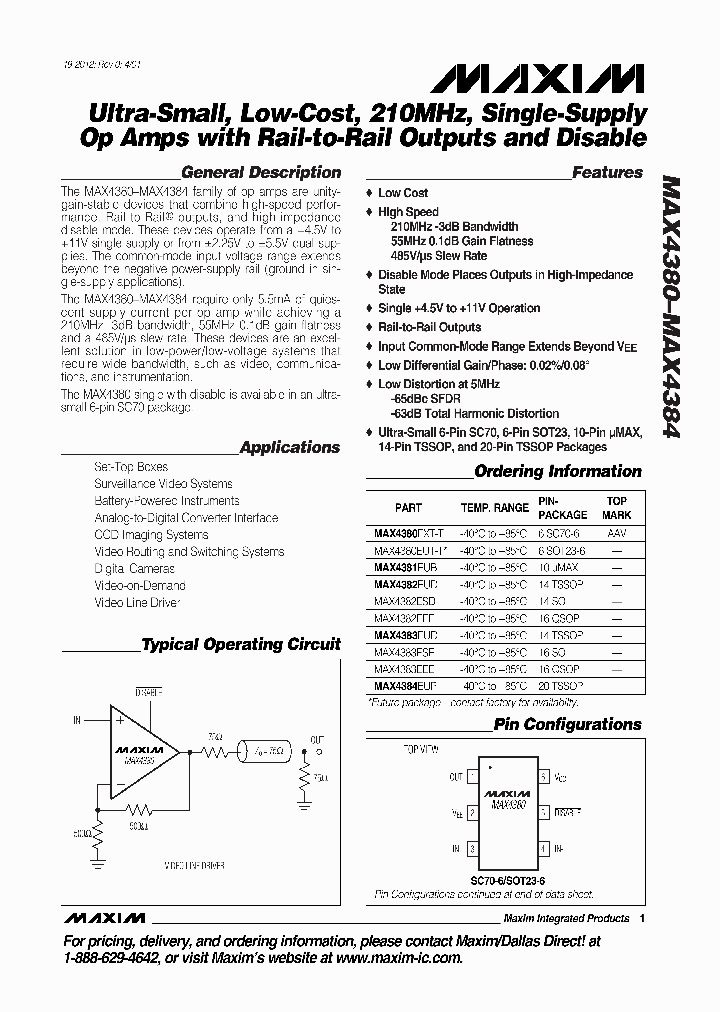 MAX4380_990424.PDF Datasheet