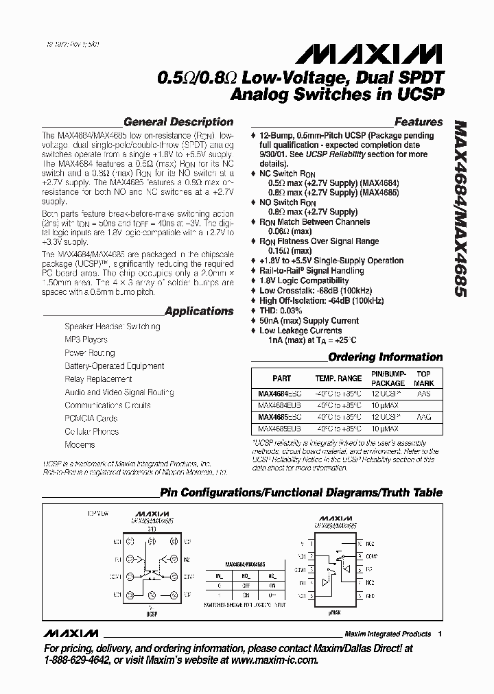 MAX4684EUB_990433.PDF Datasheet