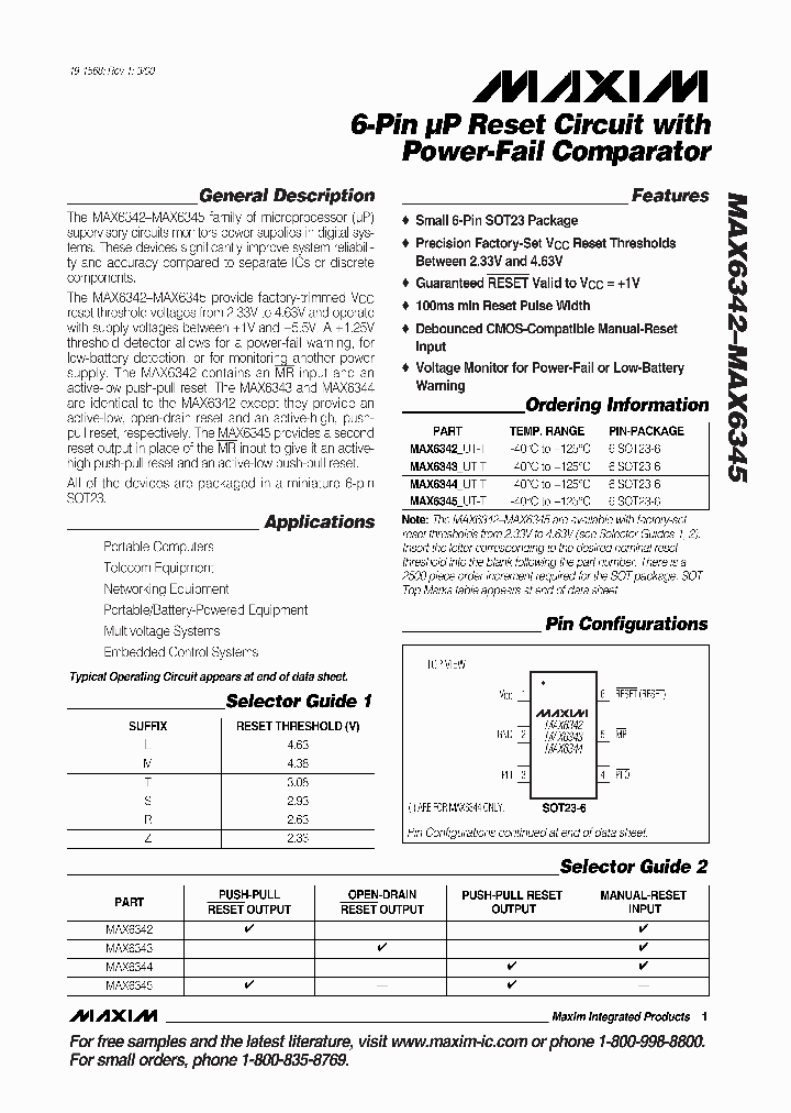 MAX6342-MAX6345_990521.PDF Datasheet