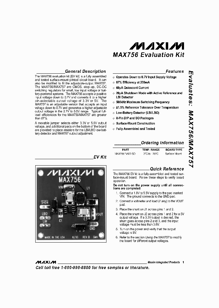 MAX756EVKIT_990594.PDF Datasheet