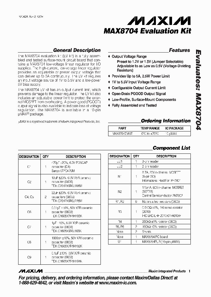 MAX8704EVKIT_990635.PDF Datasheet