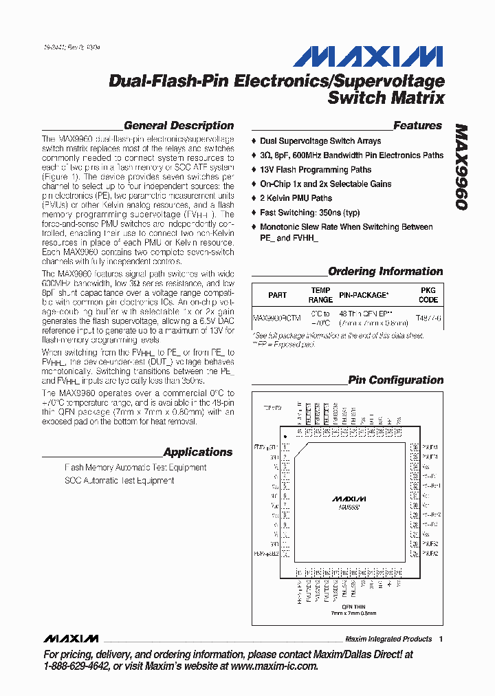 MAX9960_990690.PDF Datasheet