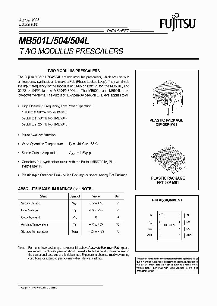 MB501_990730.PDF Datasheet