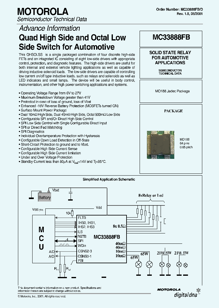 MC33888FB_990913.PDF Datasheet