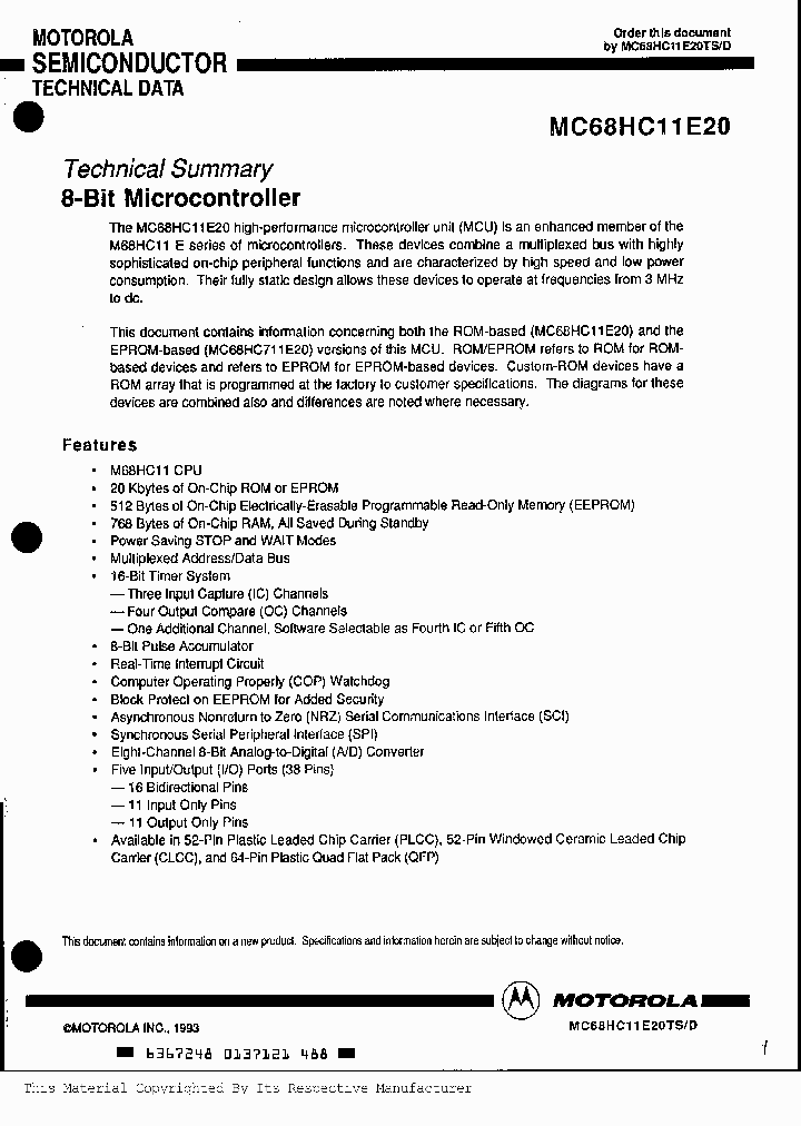 MC68HC11A0_990994.PDF Datasheet