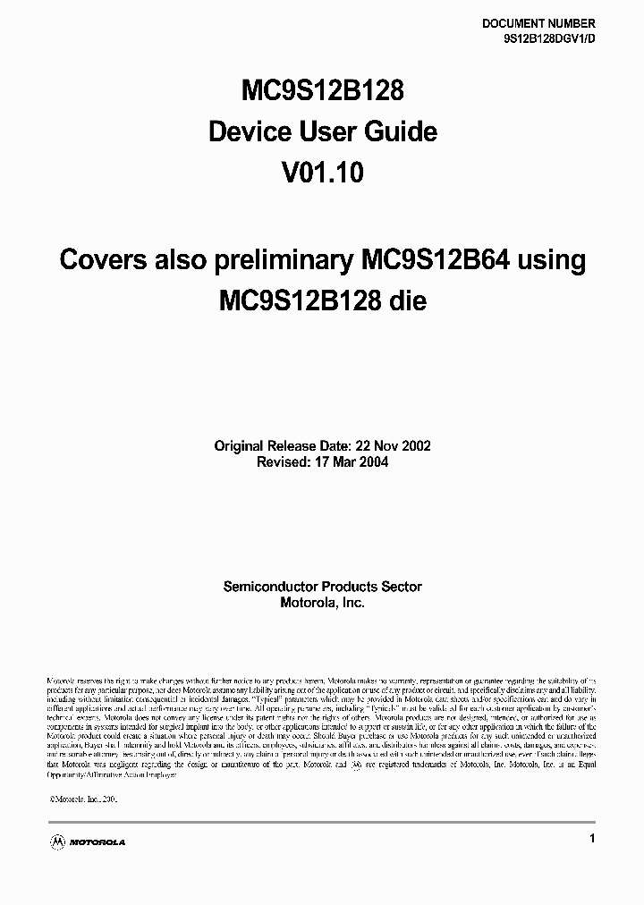 MC9S12B64_991054.PDF Datasheet