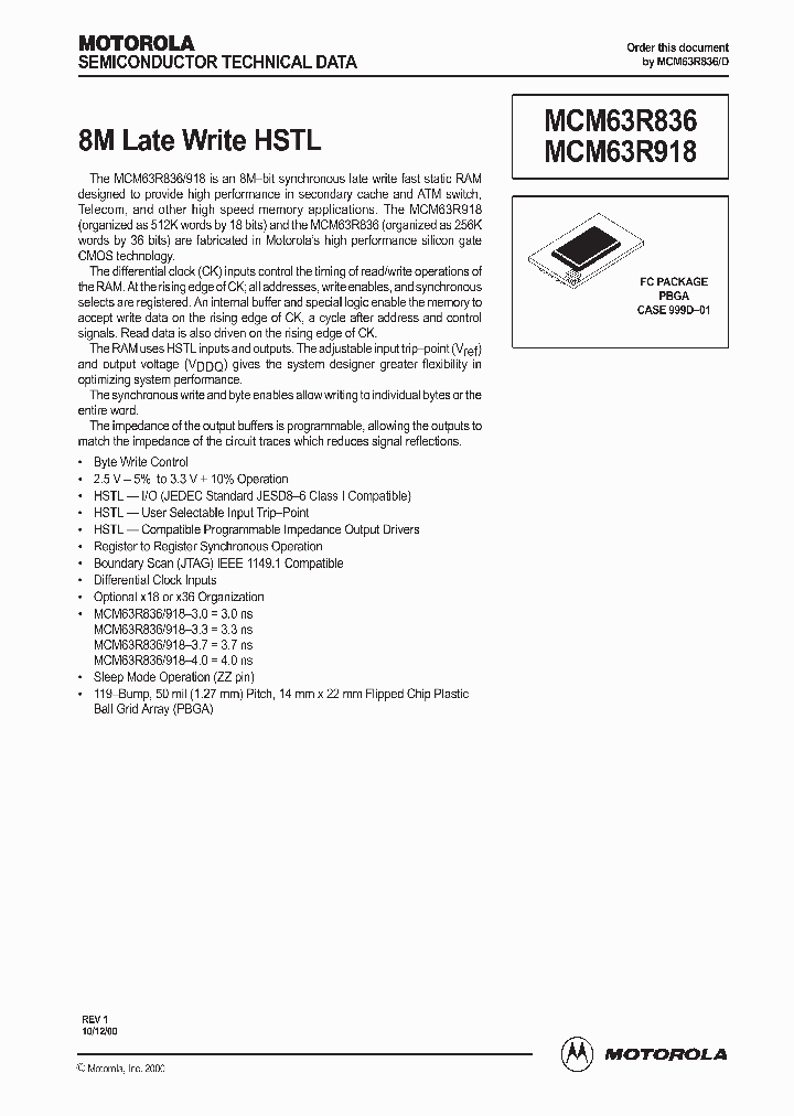 MCM63R836_991082.PDF Datasheet