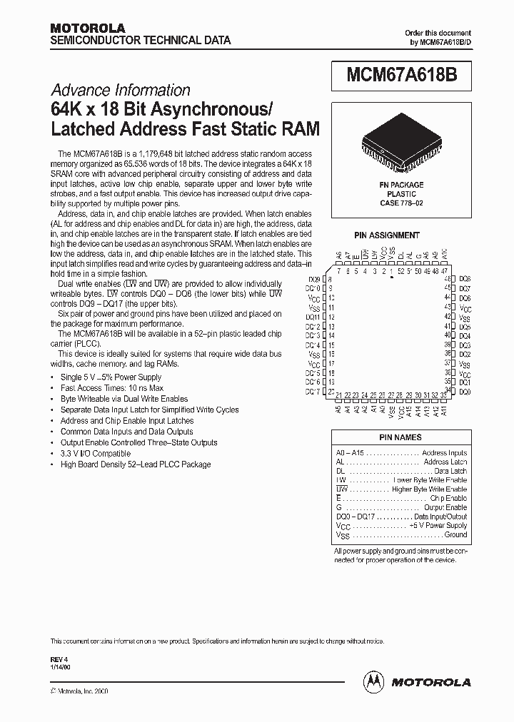 MCM67A618B_991087.PDF Datasheet