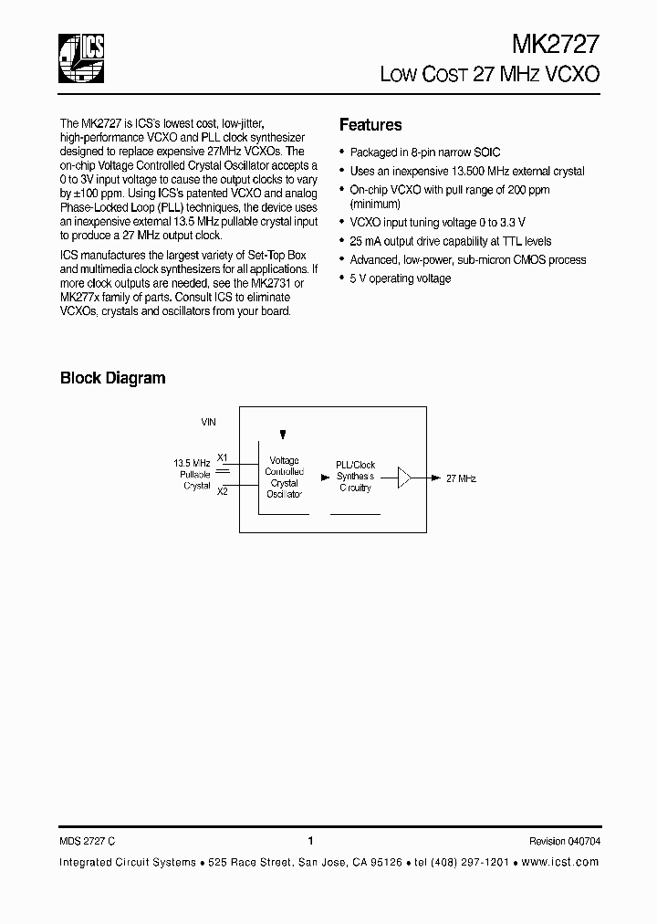 MK2727_991380.PDF Datasheet