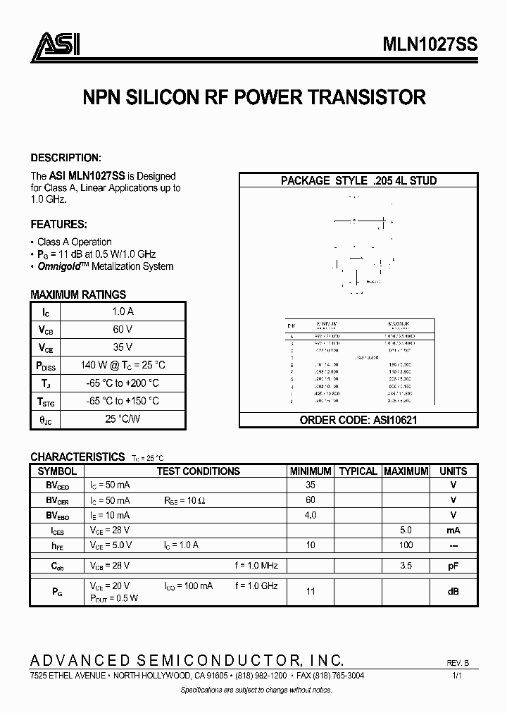 MLN1027SS_991525.PDF Datasheet