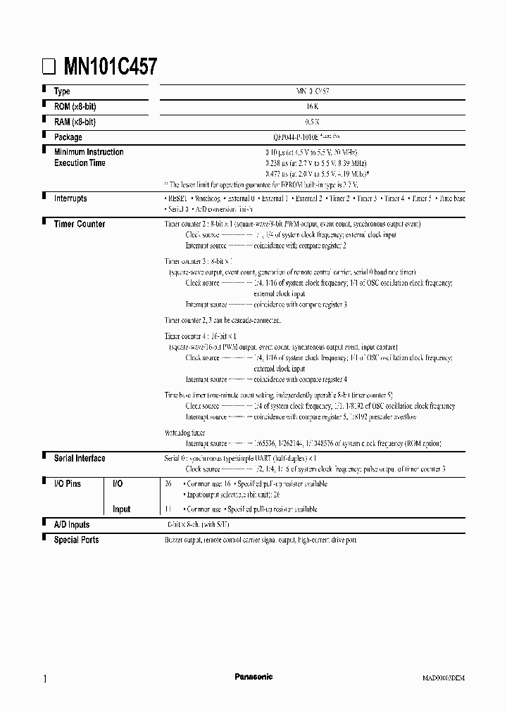 MN101C457_991698.PDF Datasheet