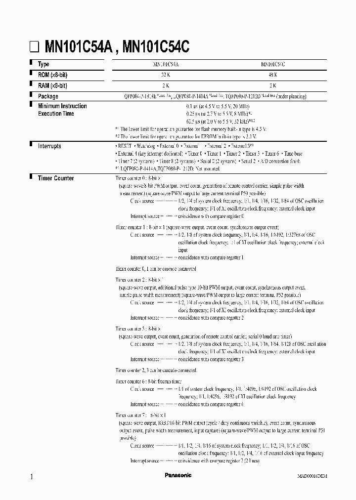 MN101C54C_991705.PDF Datasheet