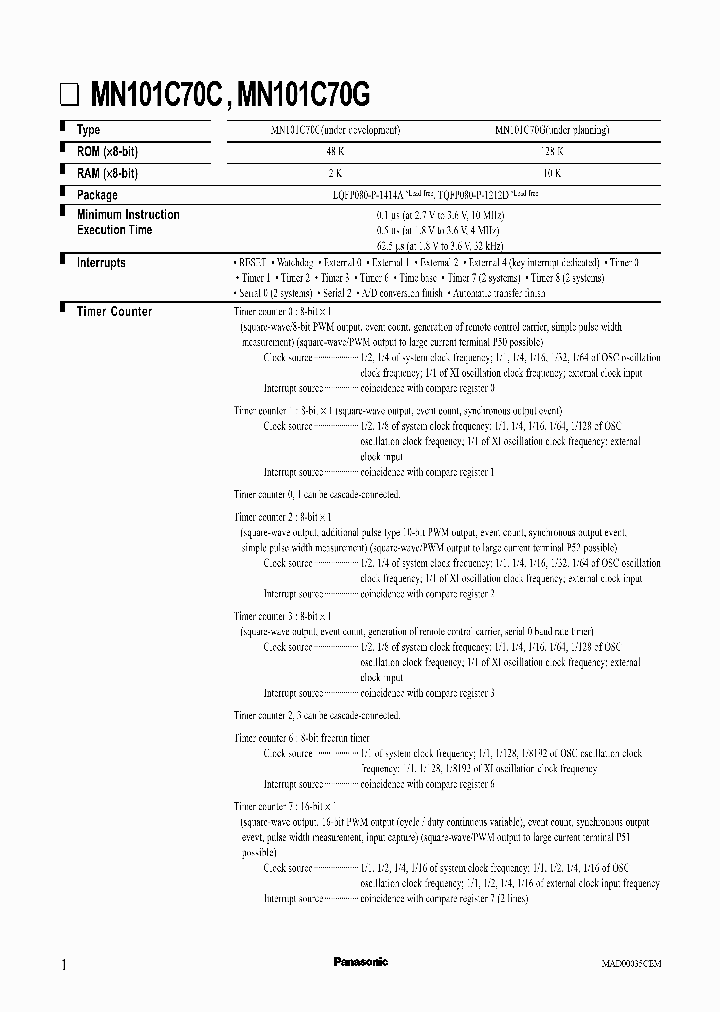MN101C70C_991708.PDF Datasheet