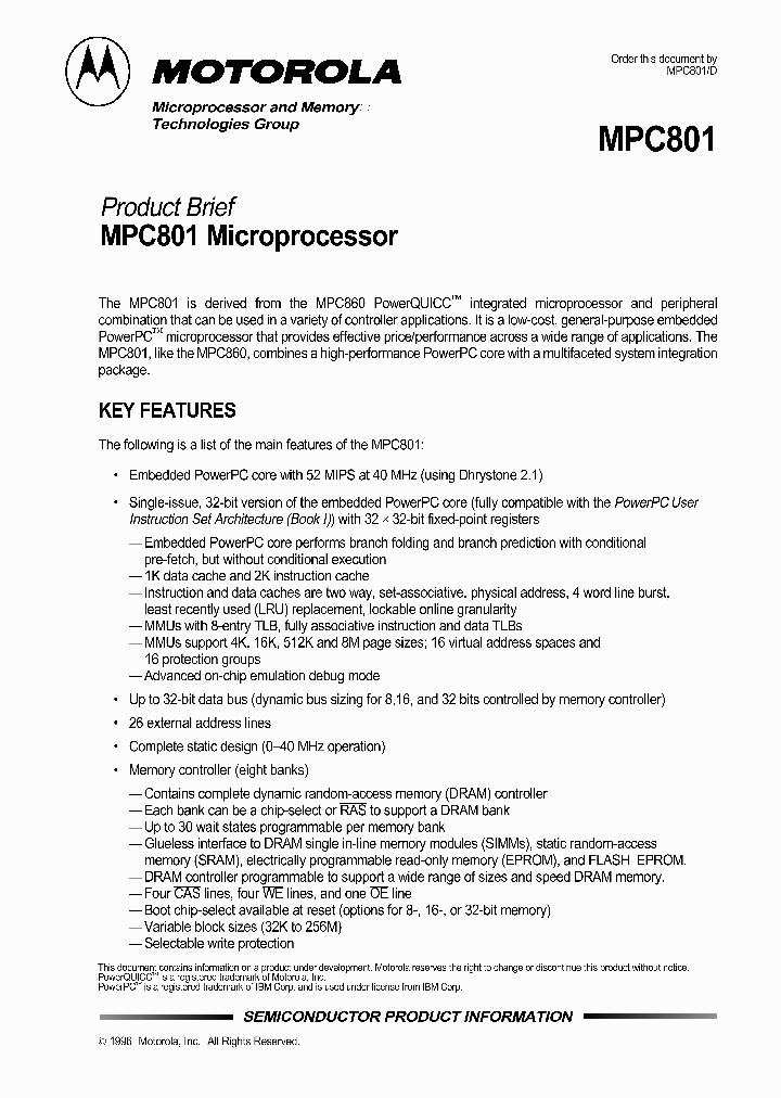 MPC801PB_991808.PDF Datasheet