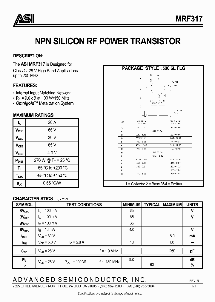 MRF317_991966.PDF Datasheet