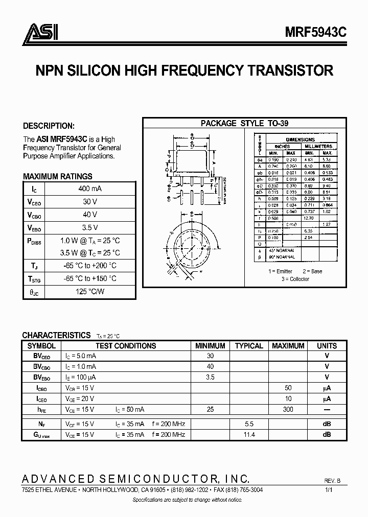 MRF5943C_991999.PDF Datasheet