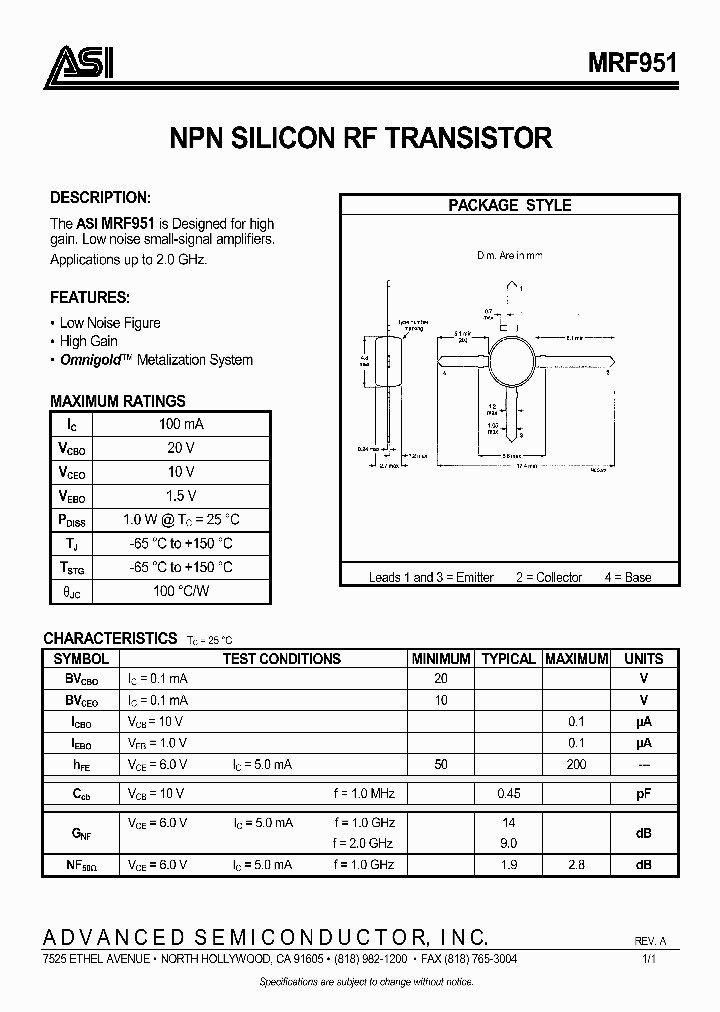 MRF951_992020.PDF Datasheet