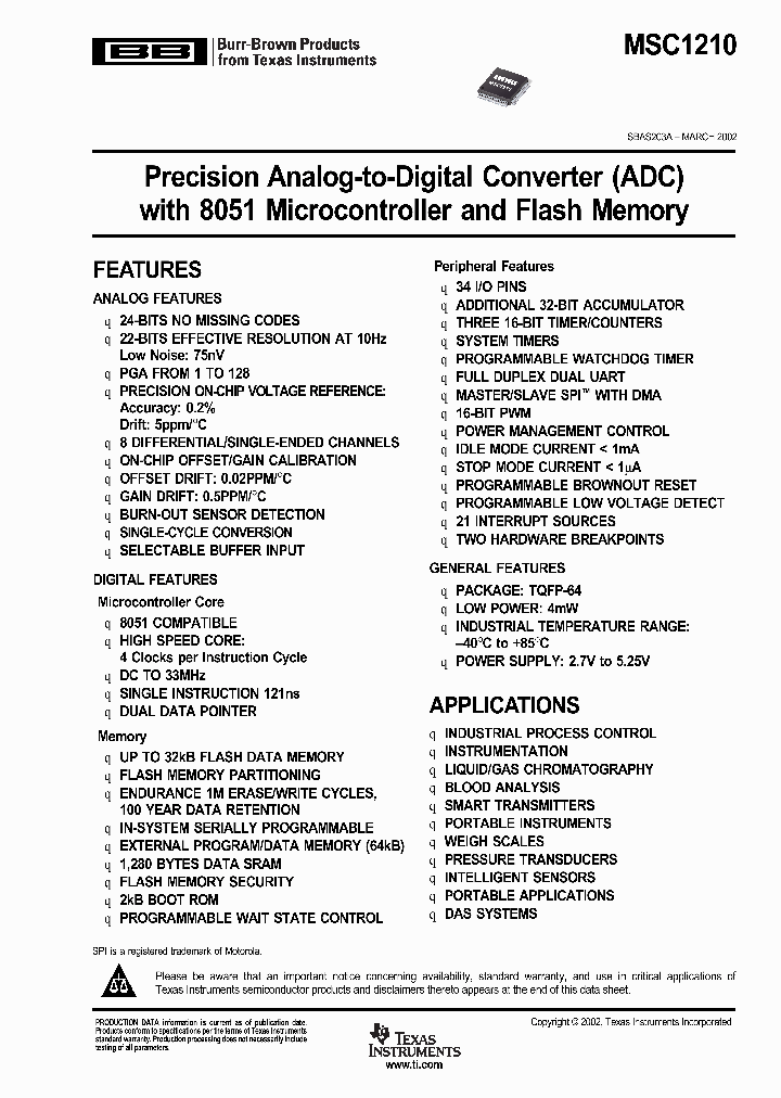 MSC1210Y2_992106.PDF Datasheet