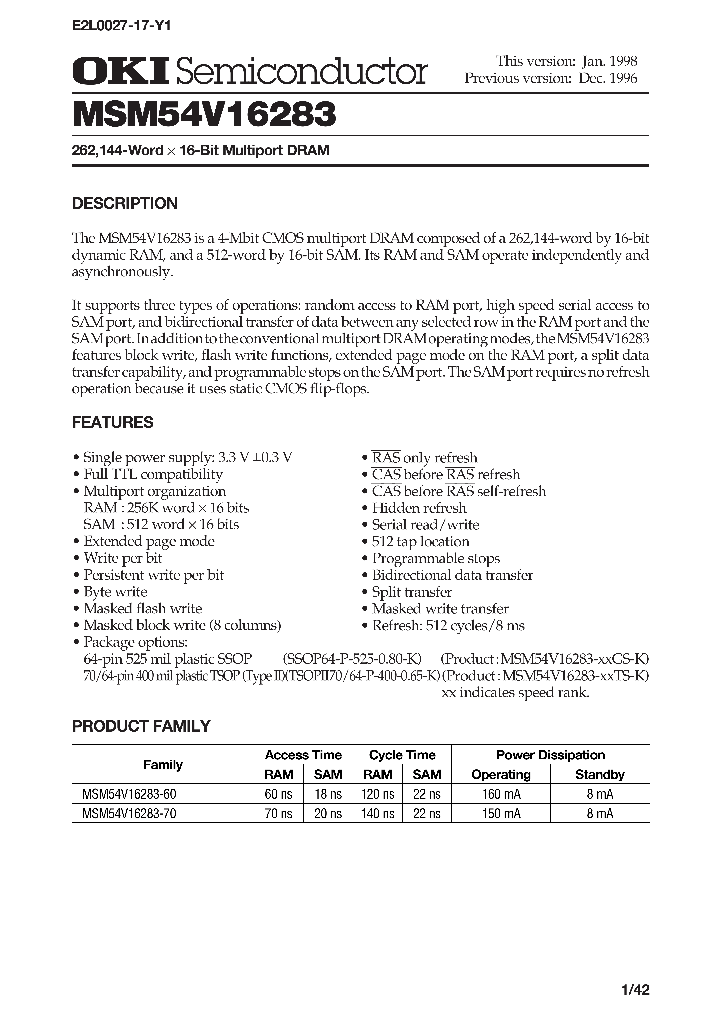 MSM54V16283_992388.PDF Datasheet