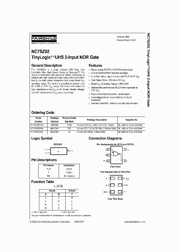 NC7SZ02_992806.PDF Datasheet