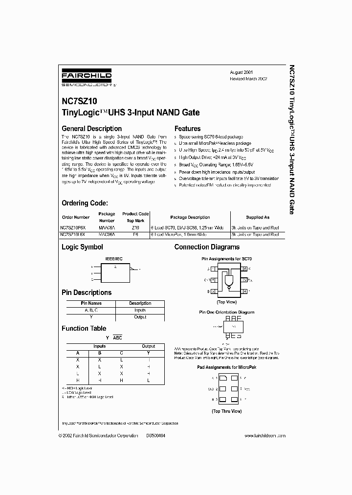 NC7SZ10_992810.PDF Datasheet