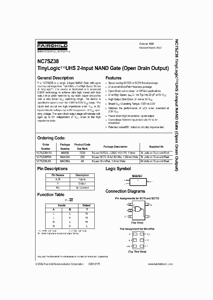 NC7SZ38_992820.PDF Datasheet
