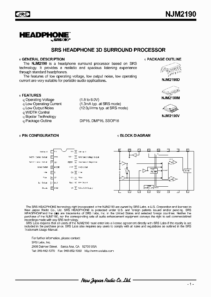 NJM2190_993069.PDF Datasheet