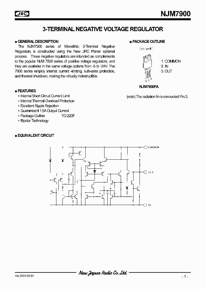 NJM7900_993192.PDF Datasheet
