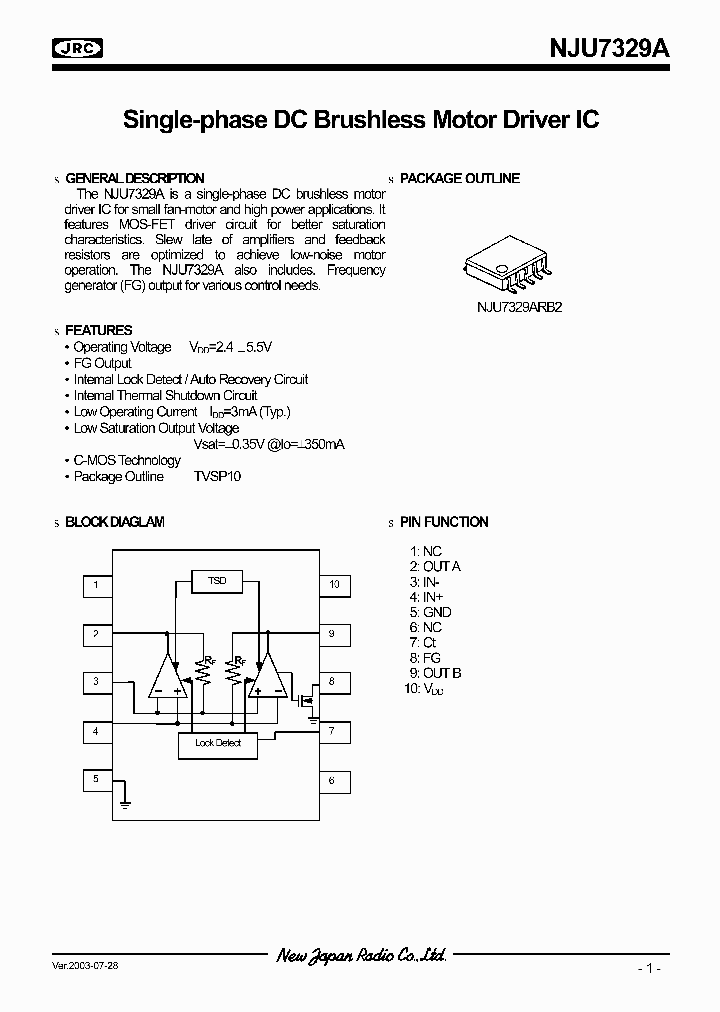 NJU7329A_993339.PDF Datasheet