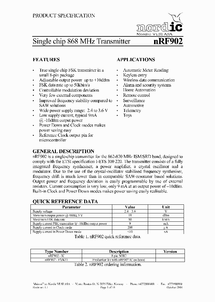 NRF902_993446.PDF Datasheet