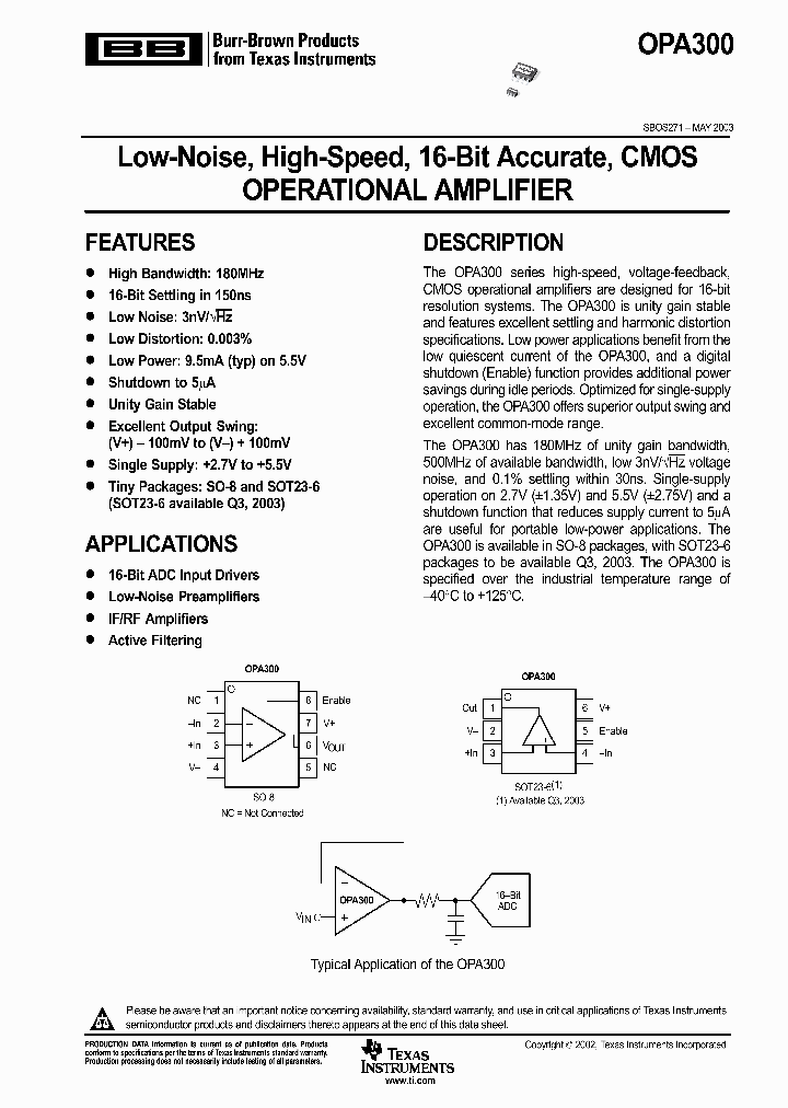 OPA300_997730.PDF Datasheet