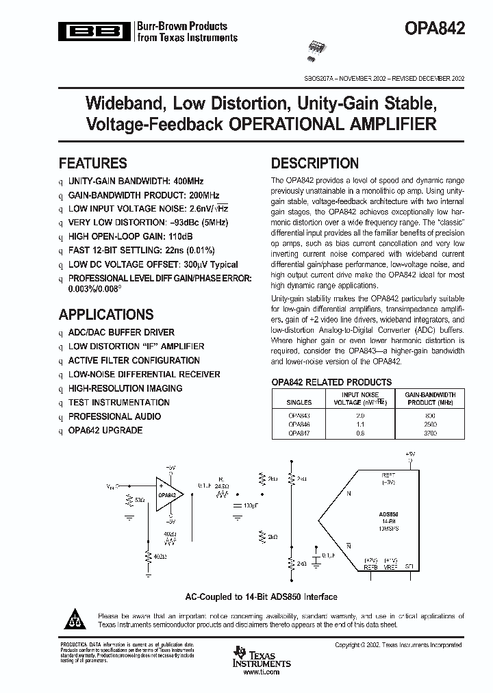 OPA842_997798.PDF Datasheet