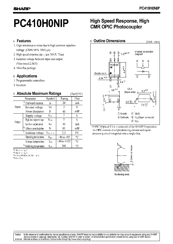 PC410H0NIP_998009.PDF Datasheet