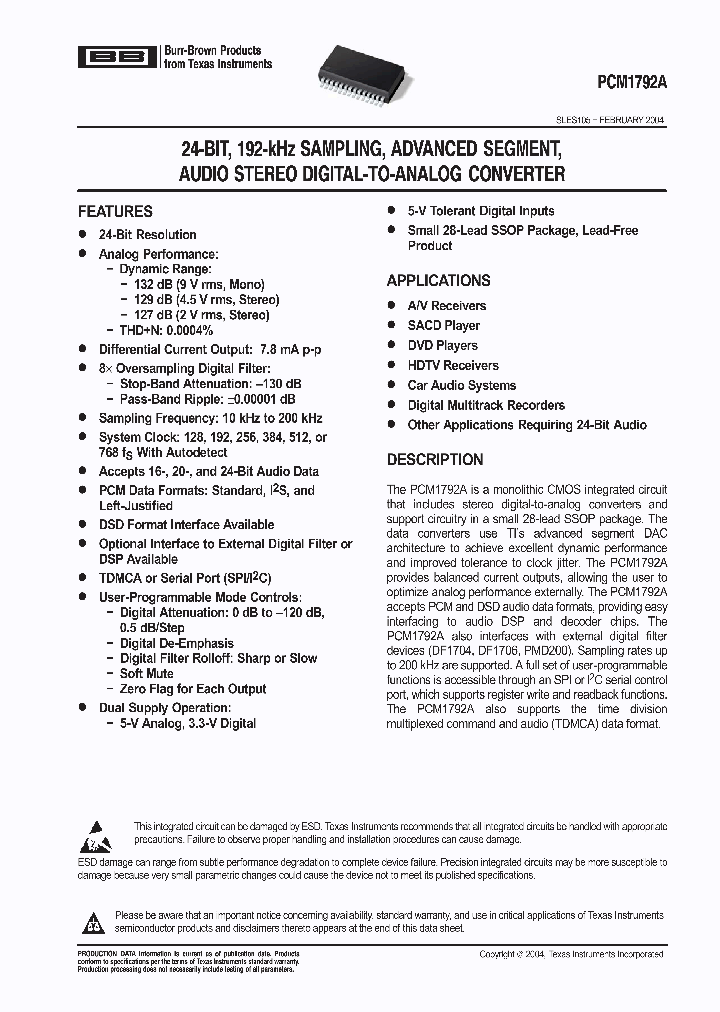 PCM1792A_998162.PDF Datasheet