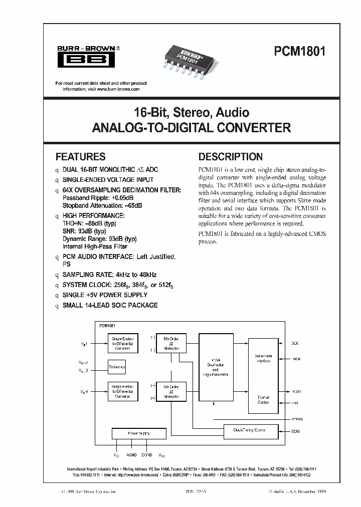 PCM1801_998164.PDF Datasheet