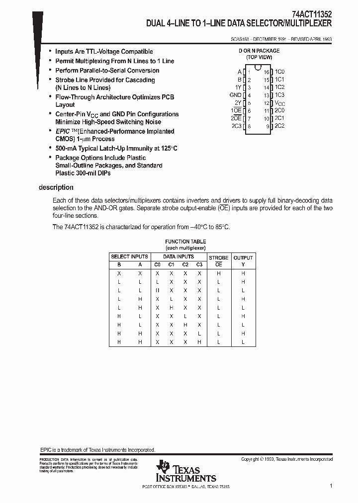 SCAS168_999700.PDF Datasheet