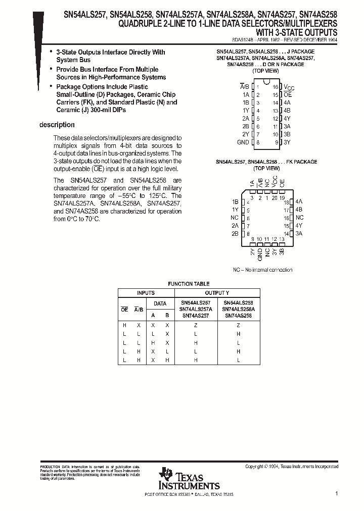 SDAS124B_1001487.PDF Datasheet