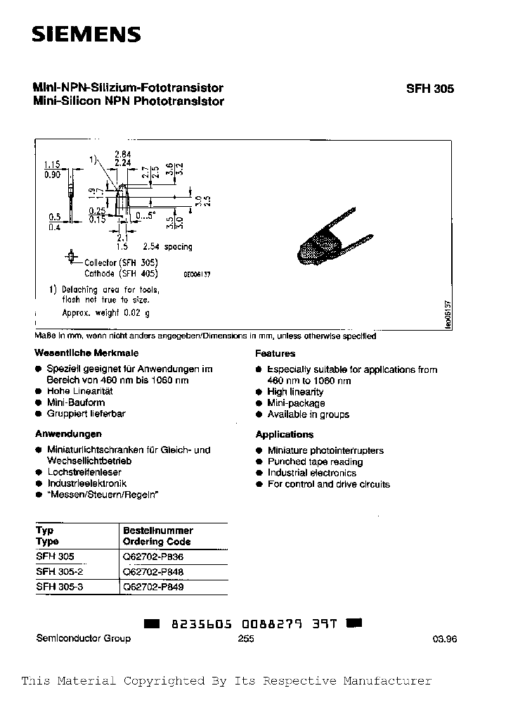 SFH305_1001978.PDF Datasheet