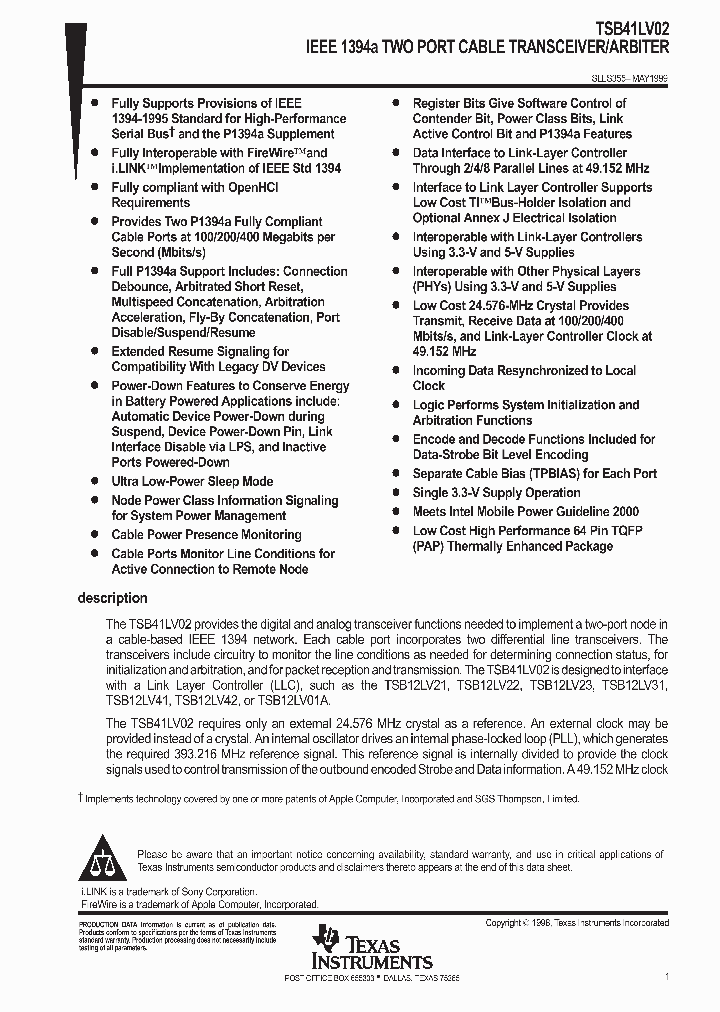 SLLS355_1002842.PDF Datasheet
