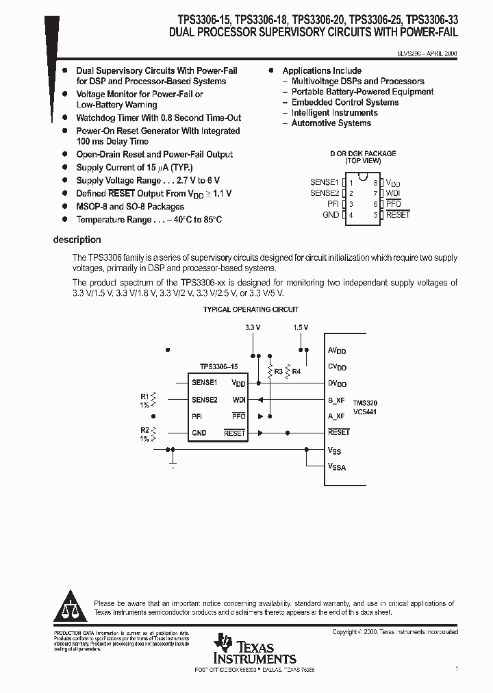 SLVS290_1003700.PDF Datasheet