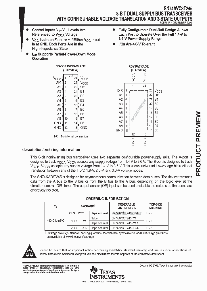 SN74AVC8T245_1004031.PDF Datasheet