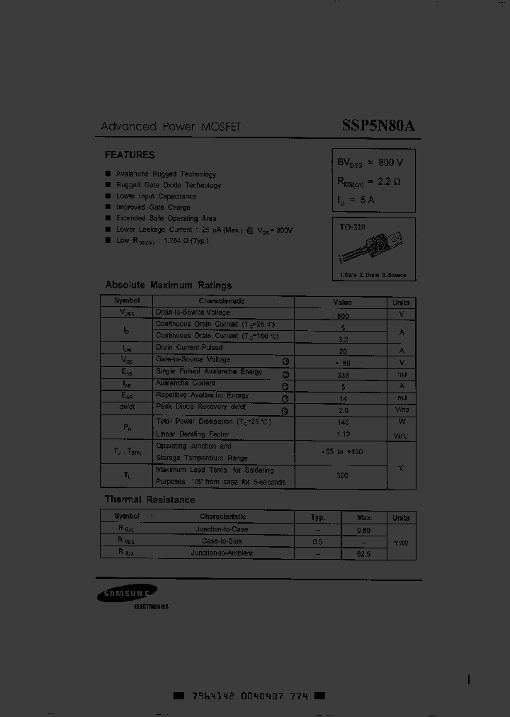 SSP5N80A_1004393.PDF Datasheet