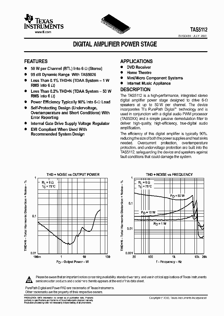 TAS5112_1004796.PDF Datasheet