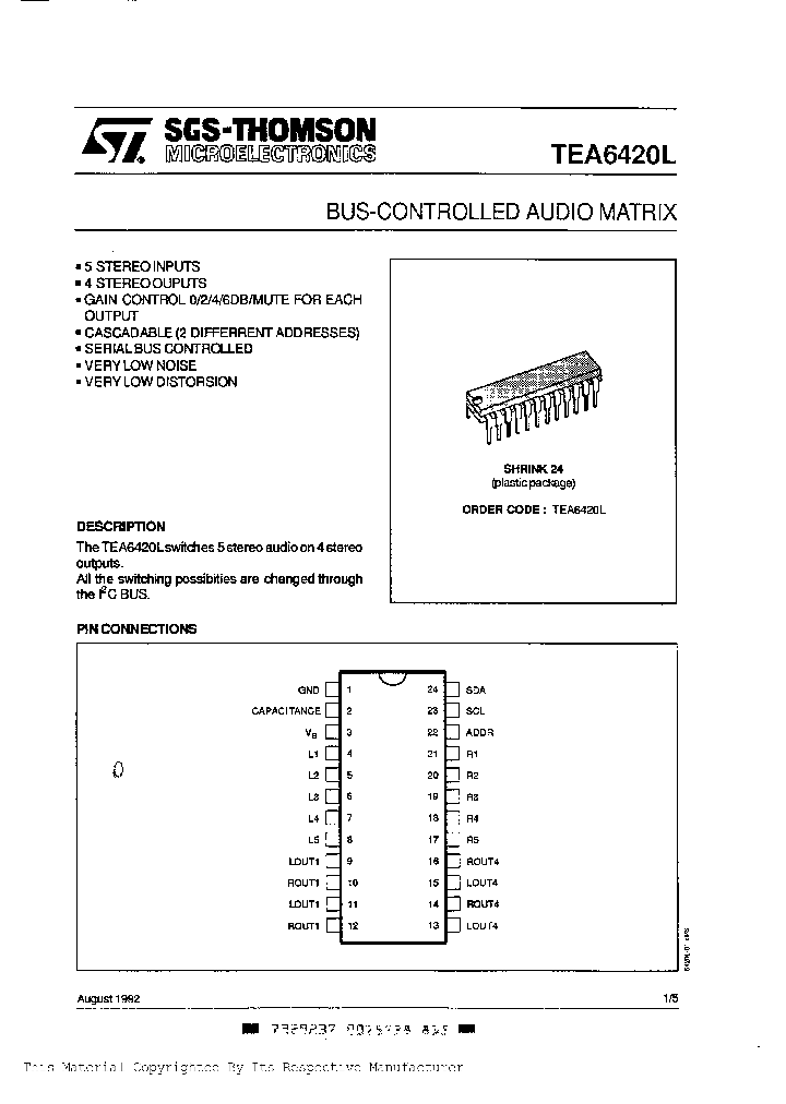TEA6420L_1005370.PDF Datasheet