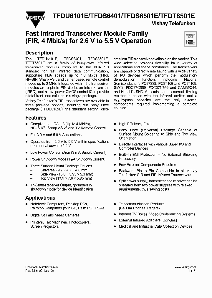 TFDU6101E-TR4_1005408.PDF Datasheet