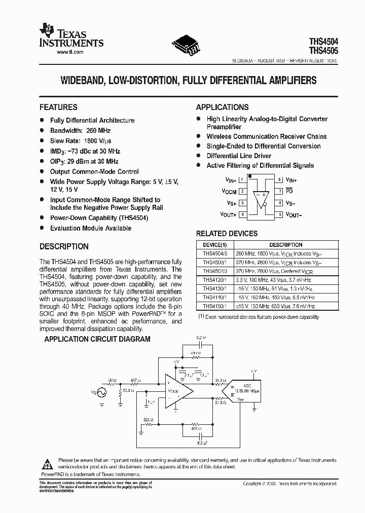 THS4504_1005464.PDF Datasheet