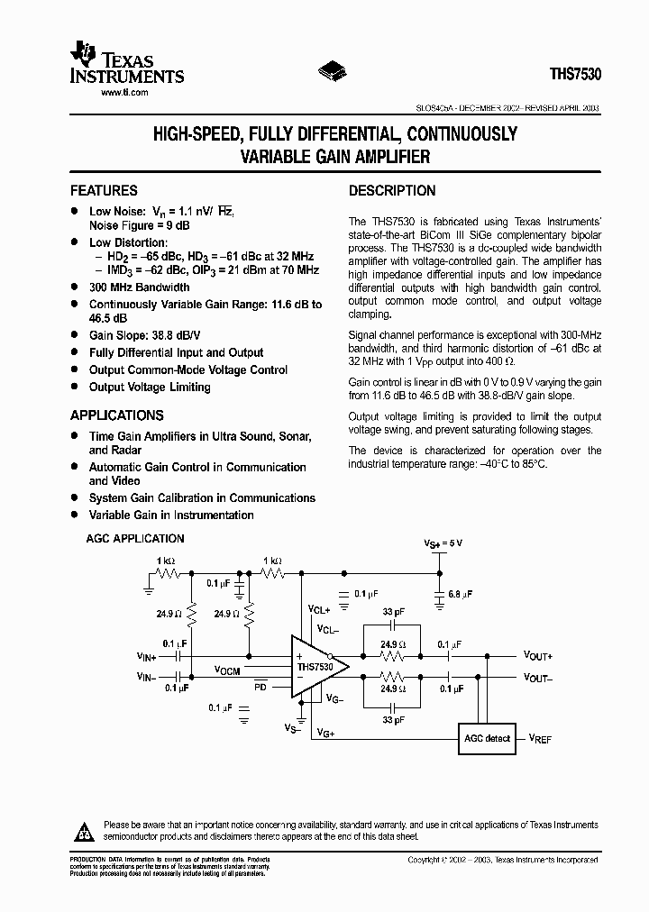 THS7530_1005469.PDF Datasheet