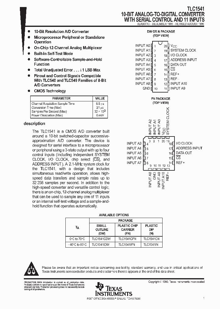 TLC1541_1005544.PDF Datasheet