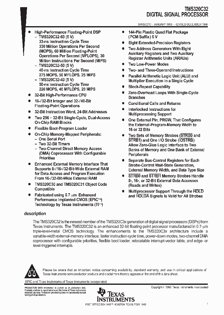 TMS320C32_1005855.PDF Datasheet