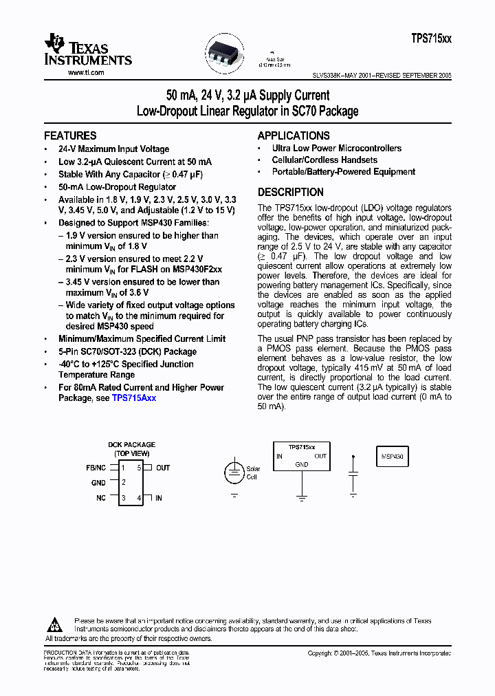 TPS715_1006113.PDF Datasheet